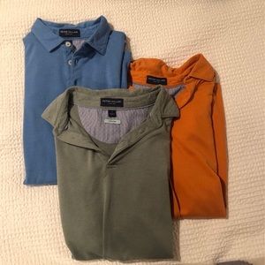 Set of 3 Peter Millar polos size small